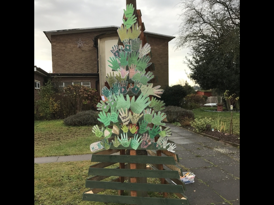 Christmas tree of praying hands